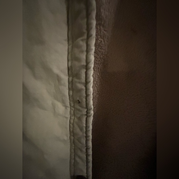 Levis Sherpa Canvas Denim Jacket Mens Large Beige Trucker Snap Button - Picture 3 of 9